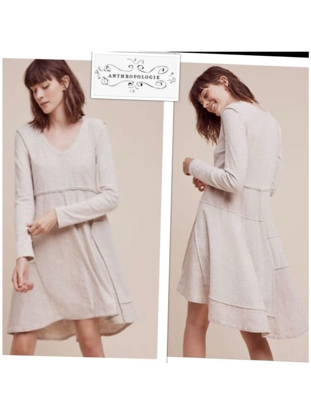 Anthropologie Maeve size Med Northward Swing Dress Soft Linen Excellent Cond!